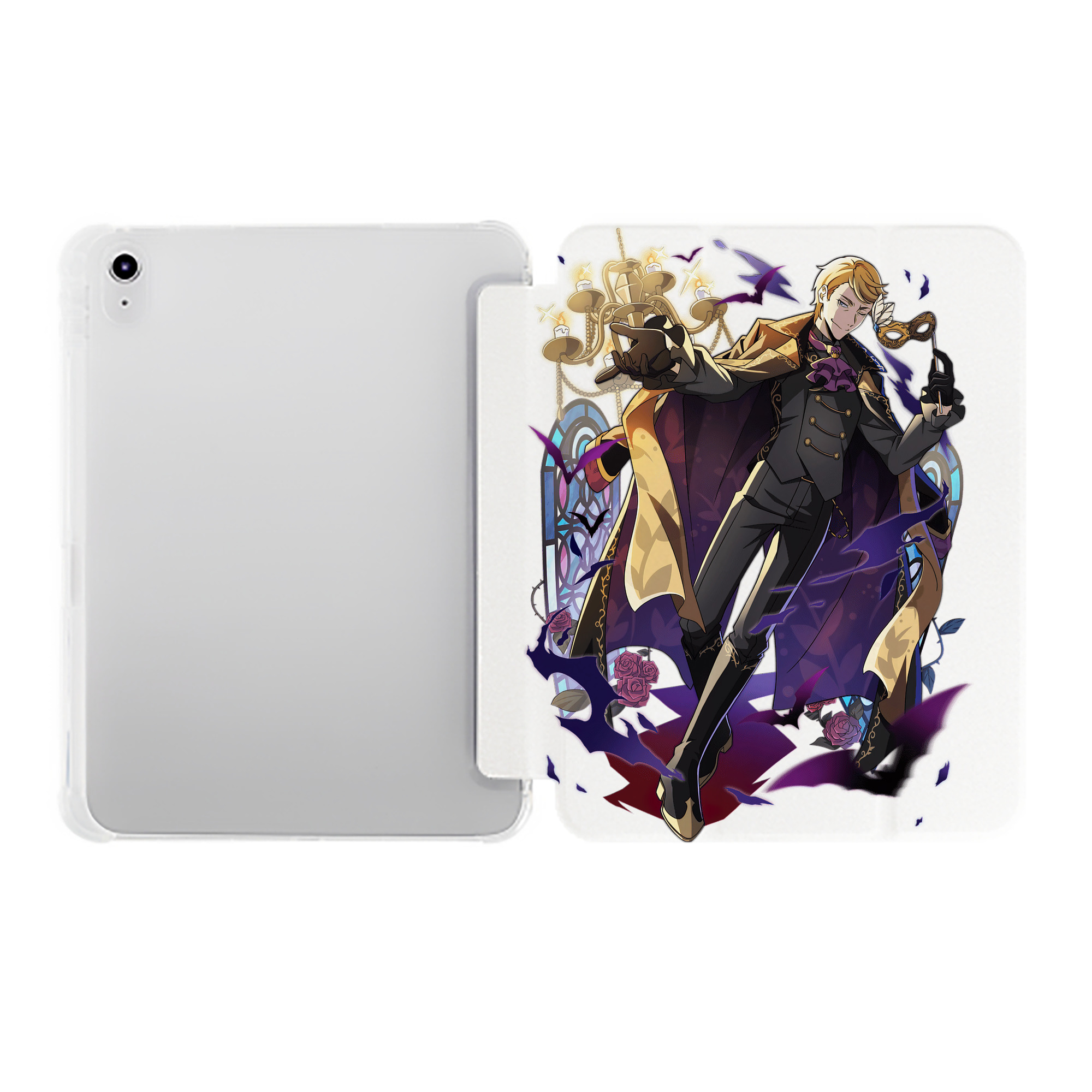 （画像用） 文豪ストレイドッグス Bungo Stray Dogs IPad ケース ペン収納付き 三つ折りスタンド PUレザー×シリコン 対応機種9.5/10.5/10.9インチ